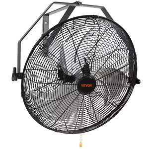 VEVOR Industrial Wall Mount Fan Waterproof Metal Fan 17.6'' 3 Speed Airflow - Picture 1 of 12