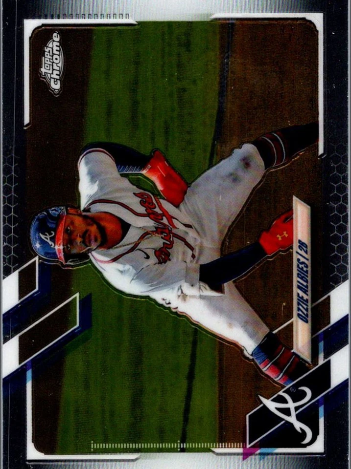 2021 Topps Chrome Ozzie Albies Atlanta Braves #24 - Image 1 of 2