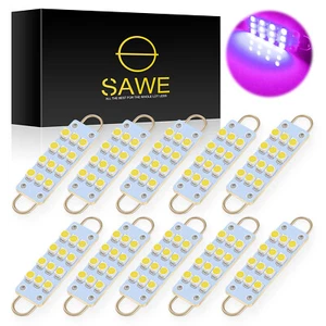 10xSAWE Pink 44mm 211-2 212-2 578 12SMD Rigid Loop LED Bulb for Trunk Door Light - Foto 1 di 5