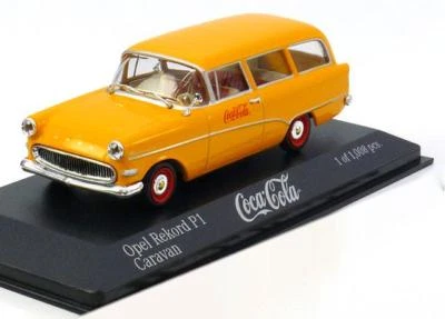 Opel Rekord P1 Caravan 1958 Coca Cola Minichamps 430043270 1/43 Yellow Red - Image 1 of 2