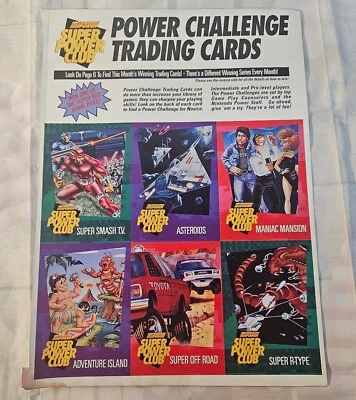 Нераспечатанный лист коллекционных карт Nintendo Power Super Power Club Power Challenge No8 - Изображение 1 из 4