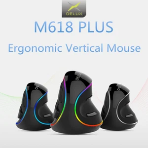 Vertical Gaming Mouse 6 Button 4000 DPI RGB Wired Wireless Right Hand Ergonomic  - Picture 1 of 12
