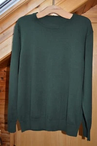 Next Green Cotton Jumper, Long Sleeve, Crew Neck, Chest 40'/42' - Picture 1 of 11