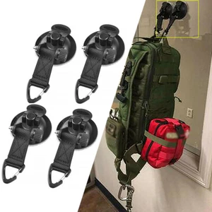 Heavy Duty Suction Cup Anchor With Securing Hook Tie Down Camping Tarp 4pc - Picture 1 of 9