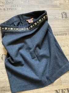 Tory Burch Rock ❤️ Wolle Nieten Gr 38/40 M Designer Skirt Pure Classic Chic - Bild 1 von 18