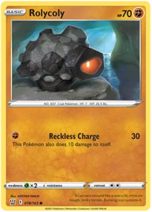 Pokemon TCG Sword & Shield Battle Styles - 078/163 Rolycoly Card - Picture 1 of 1