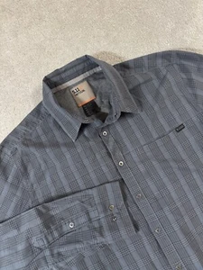 Camisa táctica 5.11 para hombre grande azul a cuadros manga larga botones a presión - Imagen 1 de 10
