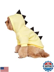QWINEE Dinosaur Dog Hoodie Dog Warm Jacket Christmas Halloween Dog Costume Do - Picture 1 of 2