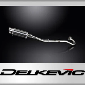 Kawasaki KLR650A 1987-2007 Complete Exhaust 8" Round Carbon Muffler - Bild 1 von 5