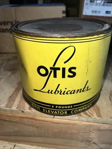 VINTAGE OTIS ELEVATOR CO. 5 Lbs LUBRICANTS METAL OIL CAN 5.5” Tall - Picture 1 of 7