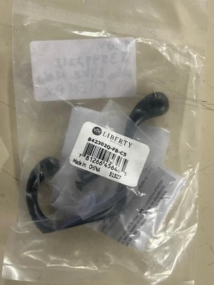 Liberty B42302Q-FB-C5 3 pulgadas resistente abrigo y gancho para sombrero, plano negro Foto 1 de 3