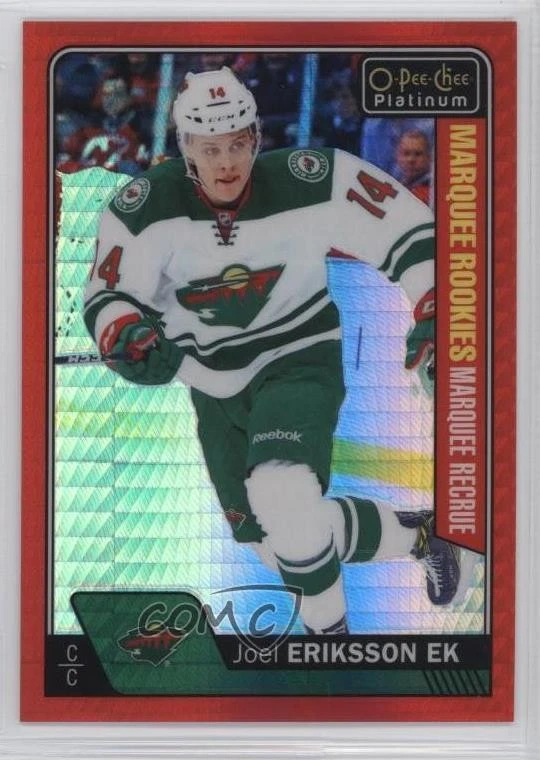 2016 O-Pee-Chee Platinum Marquee Rookies Red Prism Joel Eriksson Ek Rookie RC - Image 1 of 2