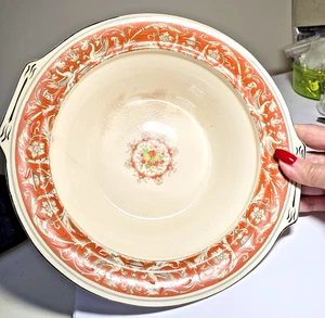 Ciotola per verdure Myott Staffordshire Medici arancione rosso-manico Lg-Inghilterra-pazzo - Foto 1 di 15