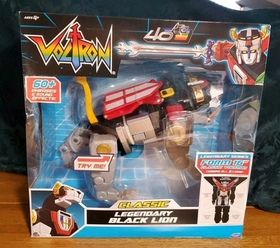 Figura de acción Voltron Classic Legendary Series Black Lion 60+ frases/sonidos 10" Foto 1 de 4