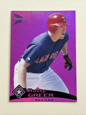 Rusty Greer 1999 Pacific Prism Holographic Purple #143 9/320 Texas Rangers - Image 1 of 2