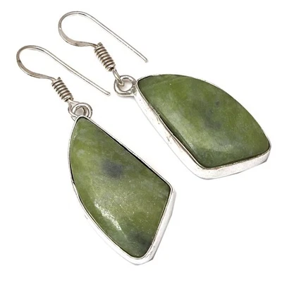 Vassolite Gemstone Handmade Silver Jewelry Earrings 1.5'' - image 1 of 4