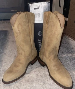 EXCELLENT CONDITION Lucchese Sunset Suede Roper Cowboy Western Boot SIZE 8 D - Picture 1 of 18