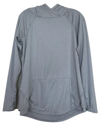 Camisa con Capucha Jockey Para Mujer Talla Pequeña Gris Activa Manga Larga Agujeros para Pulgares Elastizados Foto 1 de 4