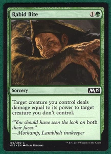 Rabid Bite - Core Set 2019 M19 #195 - Magic: The Gathering MTG Card - Picture 1 of 2