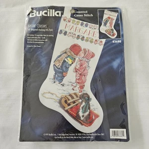 Bucilla Kissin Cousins Counted Cross Stitch Stocking Kit #83680 - Picture 1 of 7