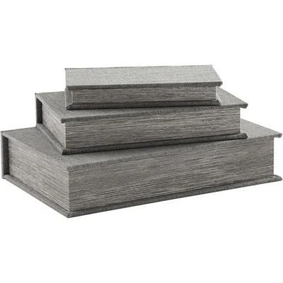 Set of 3 Velvet Lined Storage Boxes Chic Nesting Organizers Home Decor New - Image 1 of 4