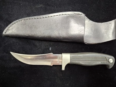 Cuchillo de caza vintage Kershaw mango de goma hoja fija, 100 601 Foto 1 de 4