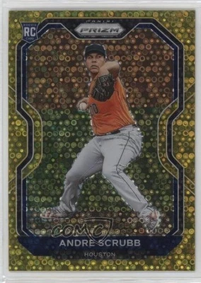 2021 Panini Prizm Gold Donut Circle Prizm /10 Andre Scrubb #54 Rookie RC - Image 1 of 2