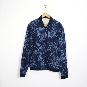 Zara Man Denim Couture Men's 100% Linen Blue Floral Jacket to fit Large L - Picture 1 of 6