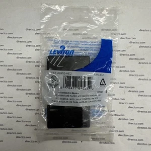 Leviton 49910-HE2 Quickport Modular Furniture Faceplate 2-Port Black NEW SEALED - Picture 1 of 5