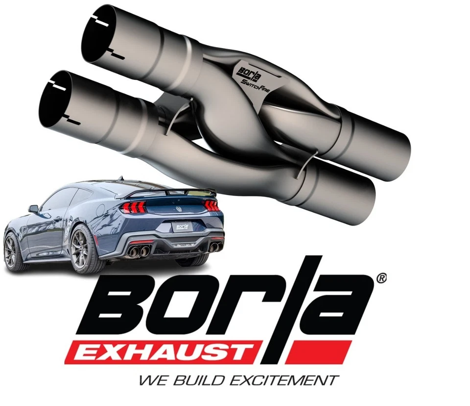 Borla SwitchFire X-Pipe for 2018-2025 Mustang GT / 2024-2025 Mustang Dark Horse - Image 1 of 4