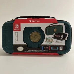 Nintendo Switch Game Traveler Deluxe Travel Case - Green Zelda Tears of the King - Picture 1 of 10