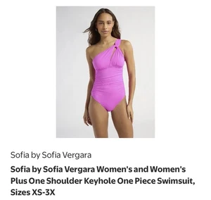 Sofia Vergara Damen Badeanzug Größe XL 16-18 Neu mit Etikett Fuscia - Bild 1 von 2