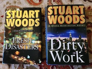 Stuart Woods [Lot of 2] Hardcover - Fresh Disasters & Dirty Work - Picture 1 of 6