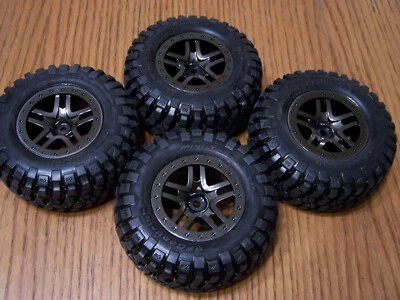 Neumáticos Fit Traxxas 1/10 Ultimate Slash 4x4 BF Goodrich S1 rueda cromada negra de 12 mm Foto 1 de 3