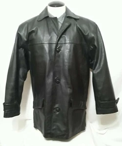 Abrigo de cuero negro para hombre South Wind talla M doble ventilación - Imagen 1 de 10