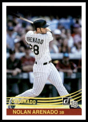 2018 Donruss #236 Nolan Arenado Colorado Rockies--No Back (Error) - Image 1 of 2