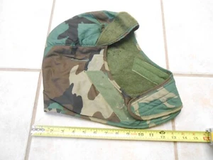 SZ 7 1/2 VINTAGE WOODLAND OD GREEN ERA INSULATING HELMET LINER COLD WEATHER CAP - Picture 1 of 7