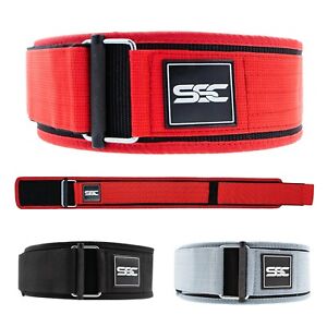 Weight Lifting Belt- 4" Premium Nylon, Adjustable Workout Belt Fitness Gym Belt