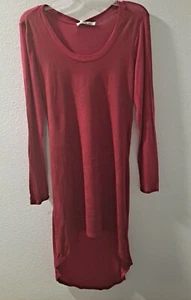 Miilla Women's Maroon Long Sleeve Stretchy Maxi Dress Elegant Stylish- Small NWT - Picture 1 of 8