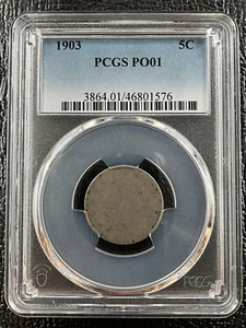 Liberty Head 1903 níquel 5c V Lowball graduación profesional Po1 pobre 1 #60621 - Imagen 1 de 2