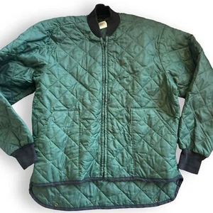 Vintage Big Bill Diamond quilted jacket made in Canada bomber hunting green mens - Picture 1 of 11