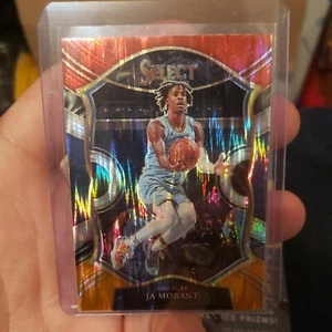 Ja Morant 2020-21 Panini Select Concourse Red/White/Orange Flash Prizm-Grizzlies - Picture 1 of 11