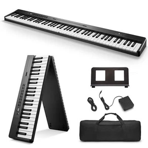 Donner DP-10 Folding Digital Piano Keyboard Bluetooth 88 Velocity-Sensitive Key - Picture 1 of 13