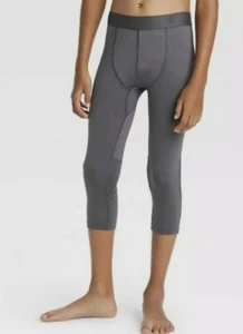 NWT Boys 3/4 Fitted Performance Tights All in Motion Gray Size XSmall - Picture 1 of 3