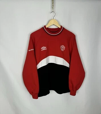 Vtg 90s Umbro Sharp Manchester United Football Soccer Training Sweatshirt - Sz S - Image 1 of 4