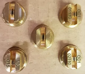 5 x Messing 110 Grad Lüfter Sprühdüsenspitzen, verschiedene Größen Ersatzteil/Zubehör - Bild 1 von 1