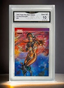 1993 Topps Star Wars Galaxy Ted Boonthanakit Princess Leia #84 GMA GEM MT 10 - Picture 1 of 2