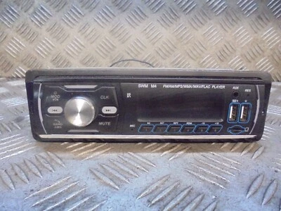 CAR STEREO SWM M4 FM/AM/MP3/WMA/WAV/FLAC PLAYER USB AUX INC ISO CABLE - Image 1 of 4