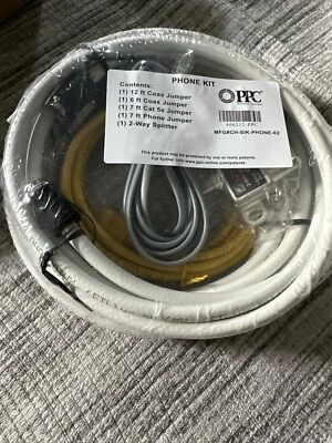 PPC Phone Kit, Coax, Cat 5e, Phone Jumper, 2-way Splitter #CH-SIK-PHONE-02 - Image 1 of 2