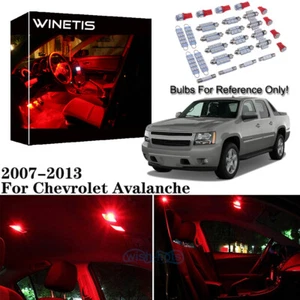 Red SMD LED Interior Lights Bulbs Package Kit For 2007-2013 Chevrolet Avalanche - Picture 1 of 12
